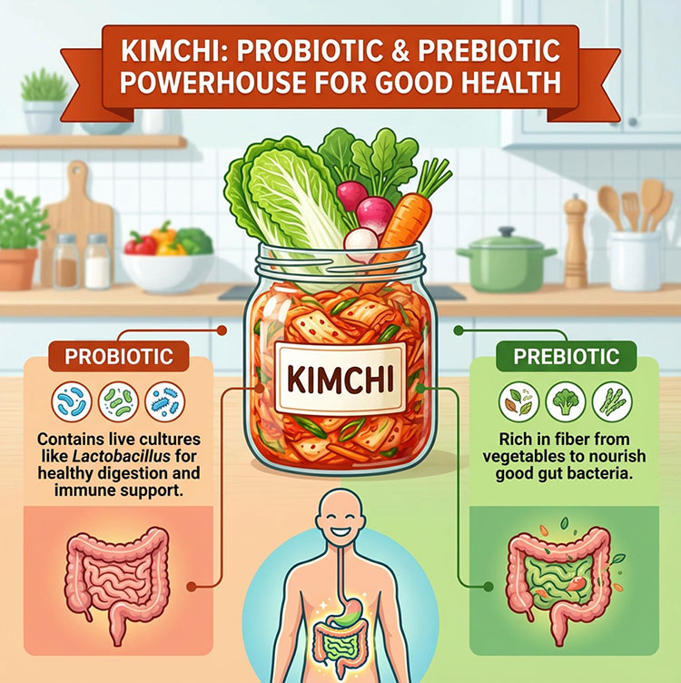 kimchi as probiotic and prebiotic powerhouse for human health