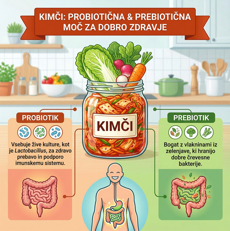 kimči probiotična hrana za dobro zdravje